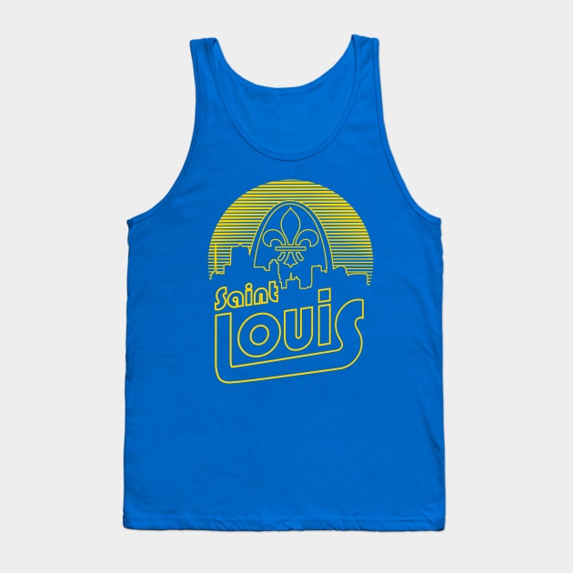 Saint Louis Sun Skyline Tank Top by BentonParkPrints